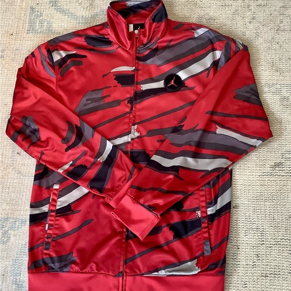 Mens Vintage Nike Jordan VIII 8 Red Black Camo Zip Up...